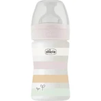Chicco well-being - biberon flusso lento 150 ml - bianco rosa