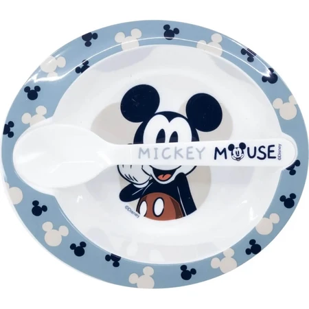 Stor Mickey mouse - juego de plato y cuchara 10m+