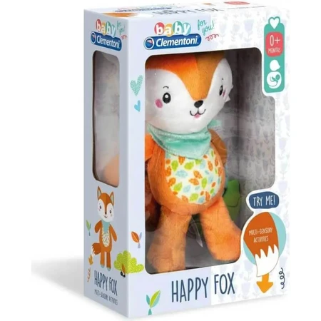 Clementoni Happy fox - Plüschtier erste Monate 0m+