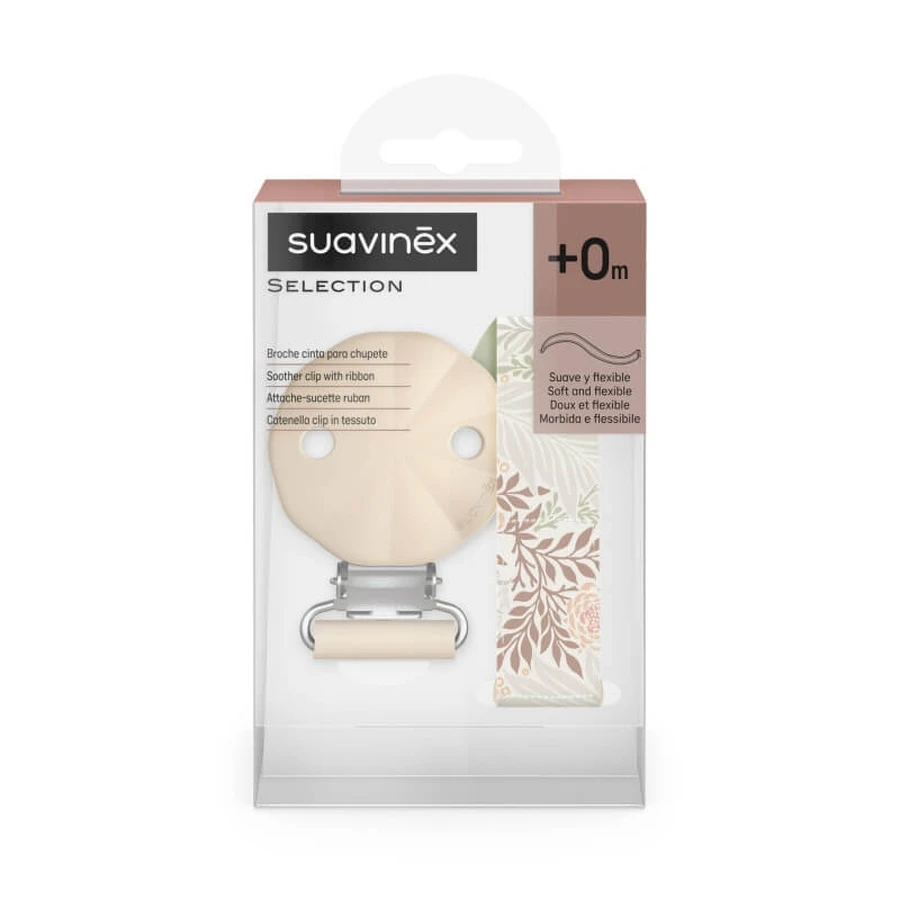 Suavinex Poesie - neutraler Stoffclip 0 Monate +