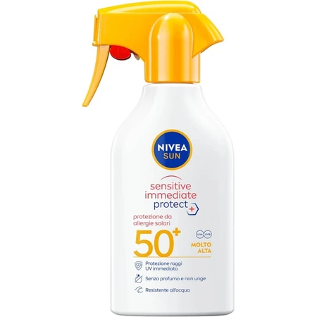 Nivea zonnebrandcrème 50 spf + sun sensitive immediate protect spray 250 ml