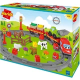 Ecoiffier New abrick - country train with a vehicle and 4 animals