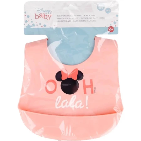 Stor Disney baby - silicone bib - pink