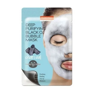 Purederm Deep purifying black o2 bubble mask charcoal - maschera purificante