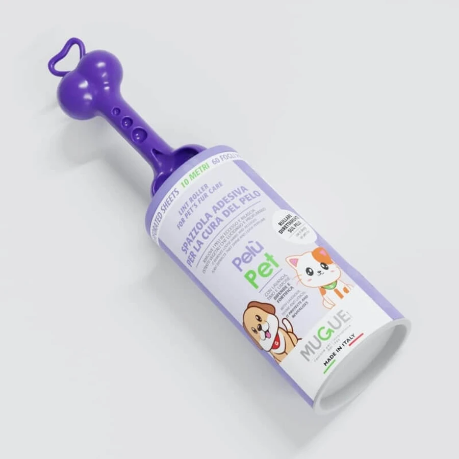 Mugue Brosse adhésive - pour poils d'animaux avec adhésif médical et huiles essentielles 10m