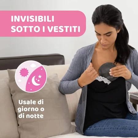 Chicco 60 zwarte antibacteriële borstkompressen