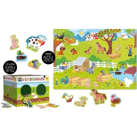Lisciani Montessori - maxi puzzle the farm