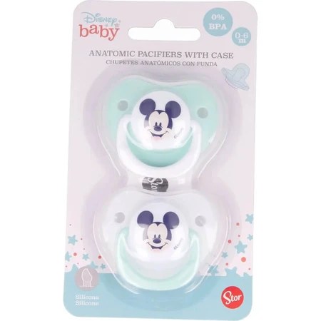 Stor Cool like mickeys 0-6m - 2 silikonowe smoczki z etui: ceny i cechy