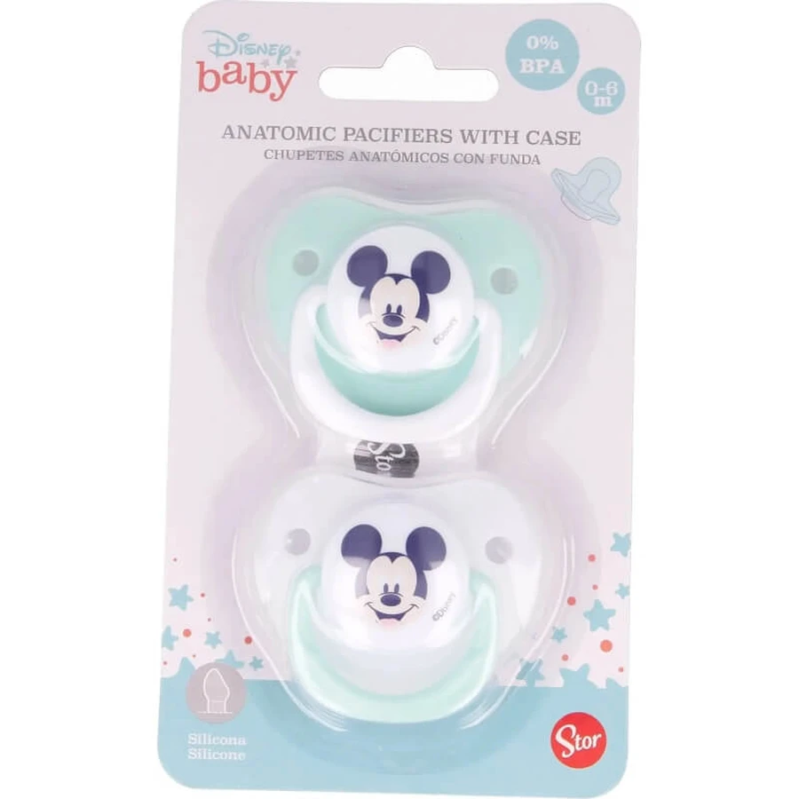 Stor Cool like mickeys 0-6m - 2 silikonowe smoczki z etui: ceny i cechy
