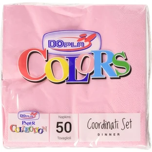 Dopla Servetten 33 x 33 roze kleur 2 ply 50 doekjes
