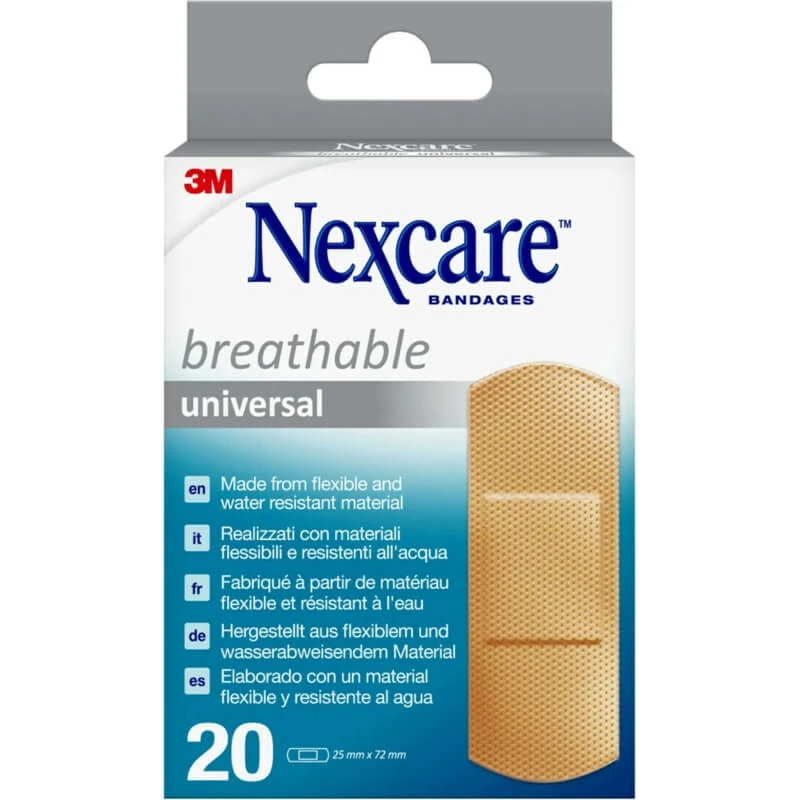 Nexcare ademend universeel - 20 pleisters 25 x 72 mm