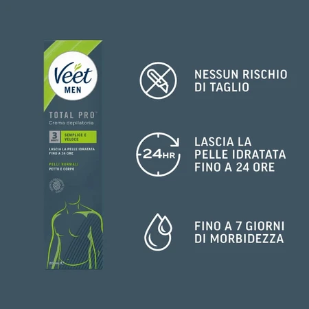 Veet Men - crema depilatoria para pecho y cuerpo 200 ml