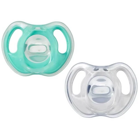 Tommee tippee Suzeta ultra ușoară - 2 suzete ultra ușoare din silicon 0-6 luni