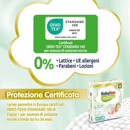 Babylino Premium - 68 diapers size 1 newborn 2-5 kg