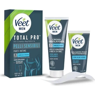 Veet Men - gevoelige zone kit - crème 100 ml + balsem 50 ml