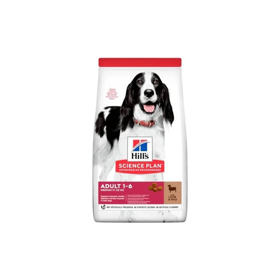 Hill's Medium adult - droogvoer voor honden van 1-6 jaar met lam en rijst 2.5 kg