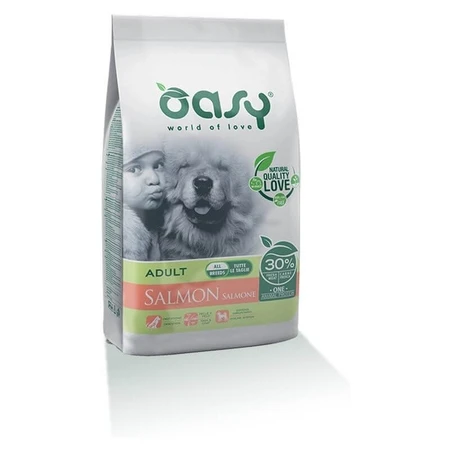 Oasy Adult one protein medium large salmon - aliment complet pour chiens adultes de taille moyenne et grande 2,5 kg