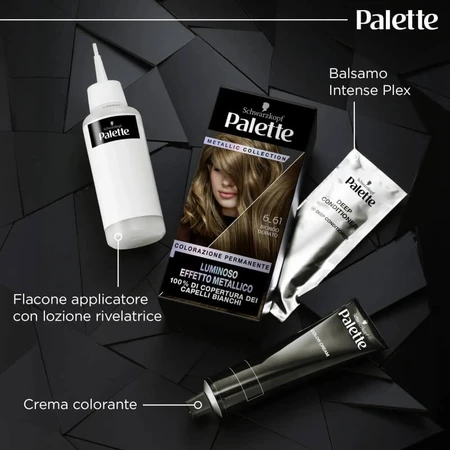 Palette Metallic collection - trwała koloryzacja nr. 6_61 złoty blond: ceny i cechy