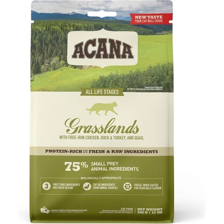 Acana Grasslands - Alleinfuttermittel für Katzen aller Rassen und in jeder Lebensphase 340 gr
