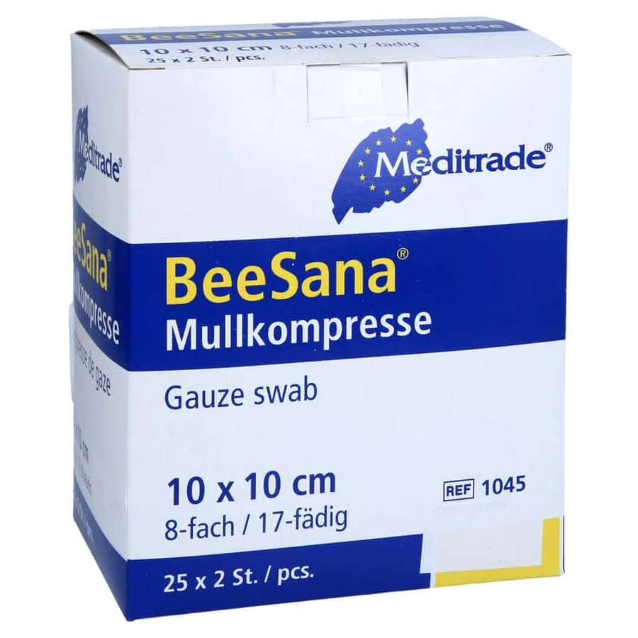 Comprese de tifon 10x10 cm sterile 8 fold 25X2 buc