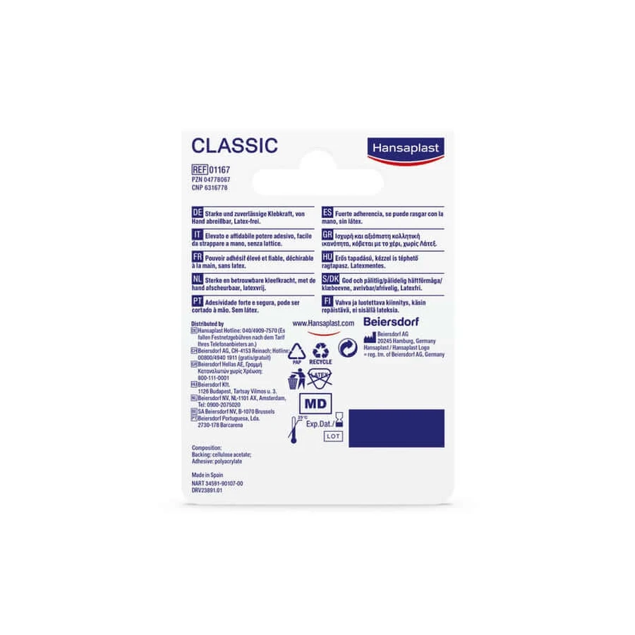 Hansaplast Fixierpflaster Classic 5 m x 1,25 cm 1 St
