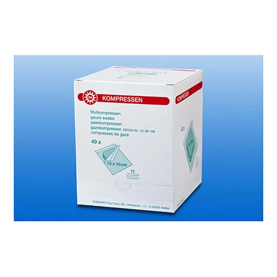 Noba gauze compress-sterile 12-fold 2-pack, 10 x 10 cm 40X2 pcs.