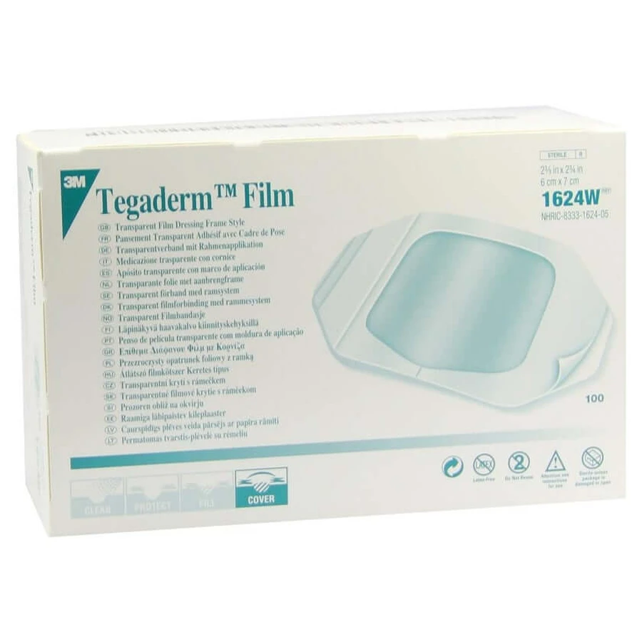 Tegaderm 3M Folia 6x7 cm 1624W 100 szt.: ceny i cechy