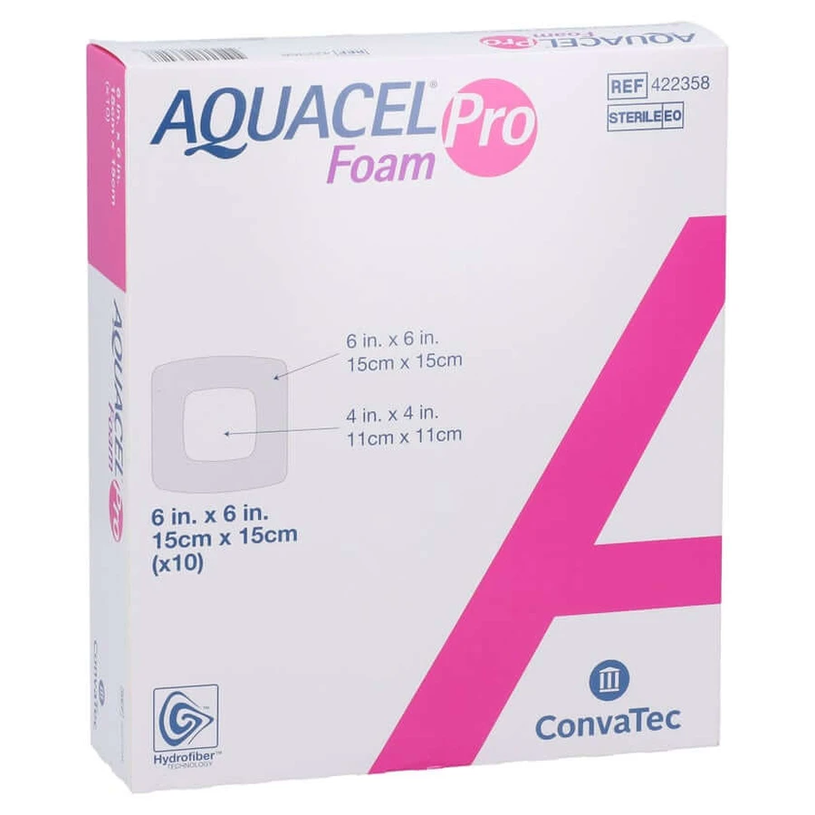 Aquacel Espuma Pro 15x15 cm Hidrofibra Sh 10 uds.
