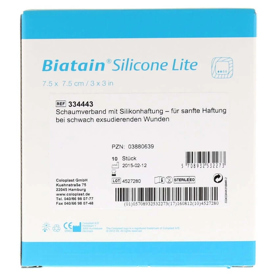 Medicazione in schiuma Biatain Silicone Lite 7,5x 10 pz.