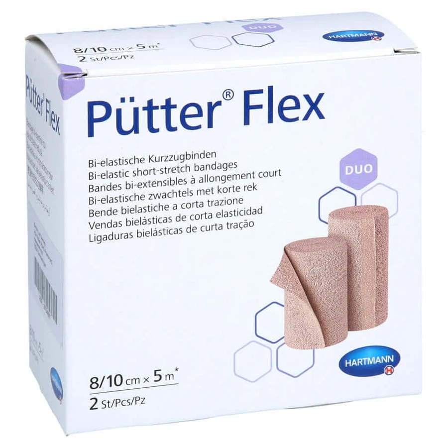 Pütter Flex Duo Bandage 8/10 cmx5 m 2 st.