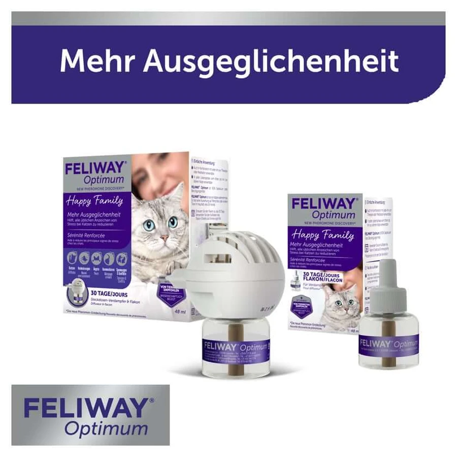 FELIWAY OPTIMUM Suplemento para gatos 3X48 ml