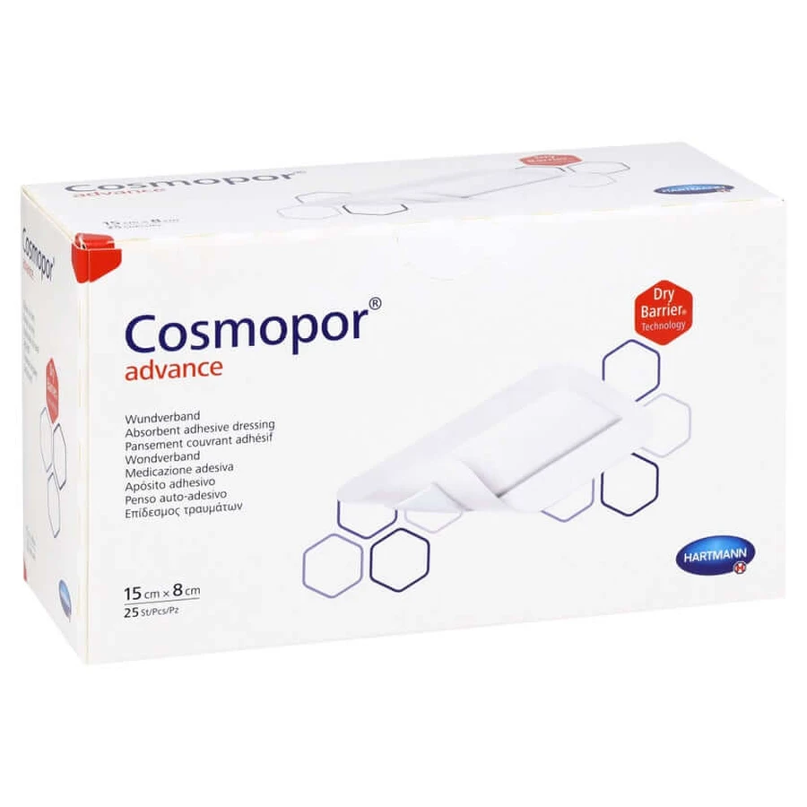 Cosmopor Advance wondverband 8x15 cm 25 st.