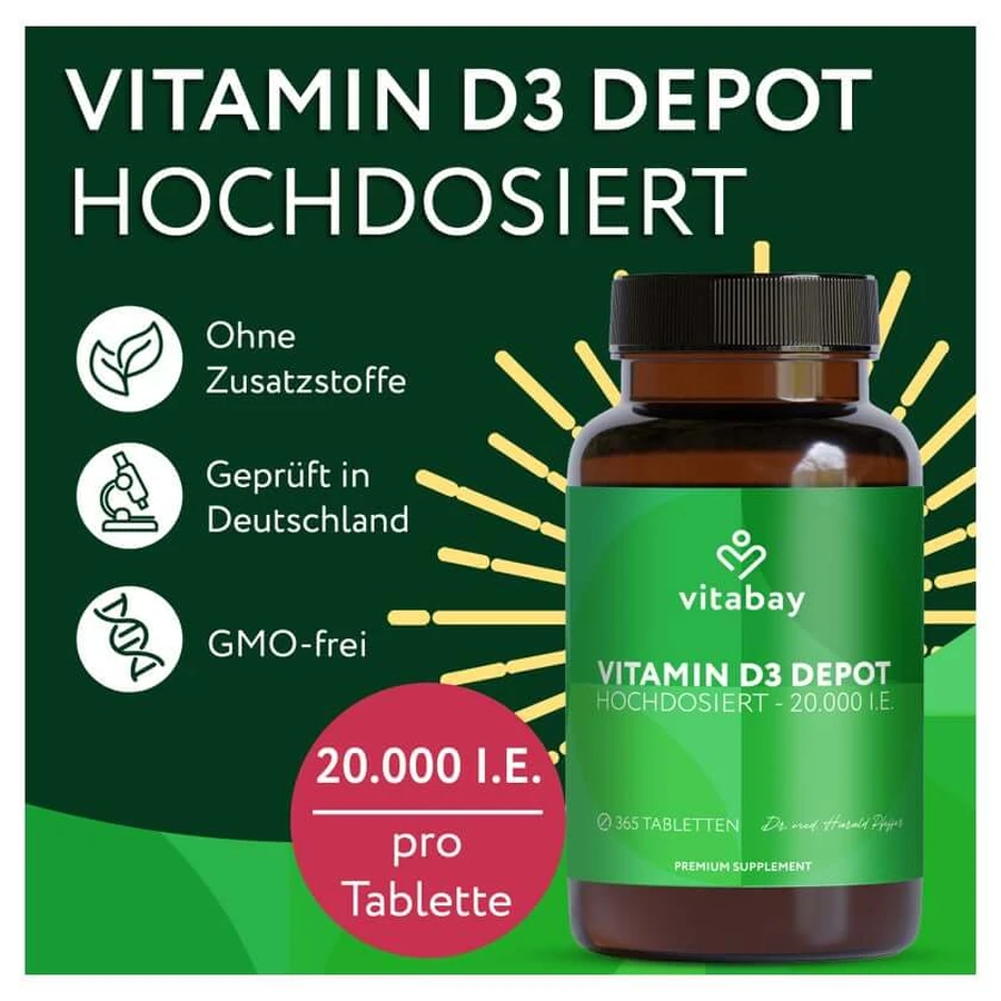 Vitabay Vitamine D3 Depot 20.000 I.E. 365 St.