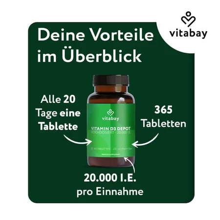 Vitabay Vitamine D3 Depot 20.000 I.E. 365 St.
