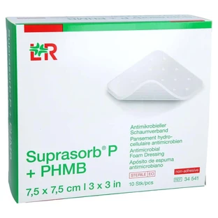 Suprasorb P+phmb schuimverband 7,5x7,5 c 10 st.