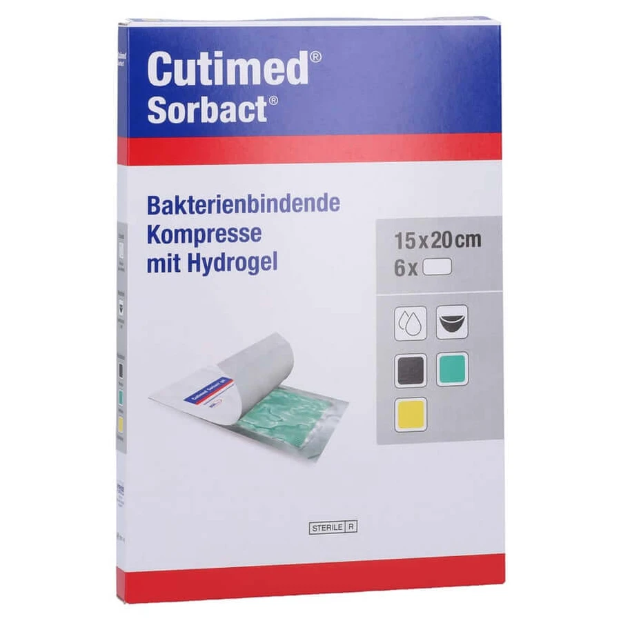 Cutimed Sorbact Gel Comprese 15x20 cm 6 buc