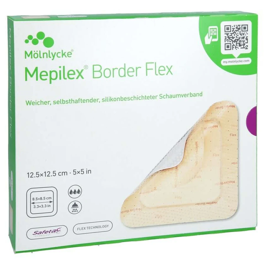 Mepilex Border Flex apósito de espuma adhesiva 12,5x12,5 cm 10 uds.