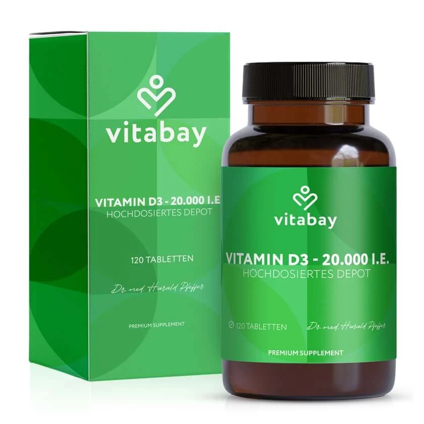 Vitabay Vitamine D3 Depot 20.000 I.U. 120 St.