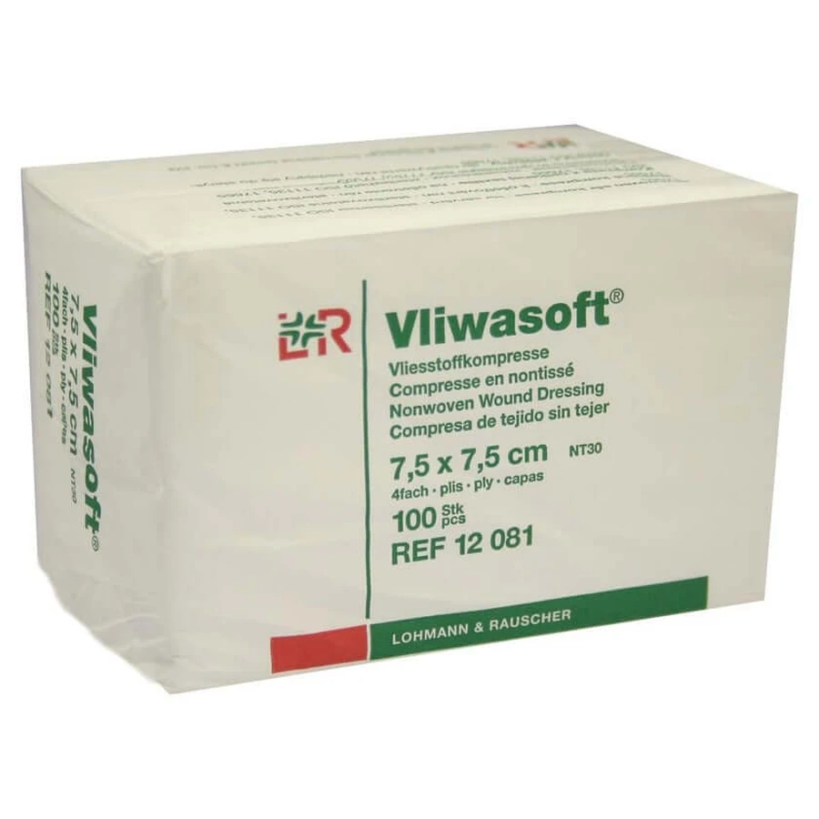 Vliwasoft vlieskompressen niet-steriel 7,5x7 100 st.