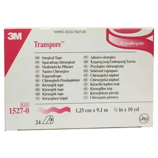 Transpore 1,25 Cmx9,1 m gips 24 st.