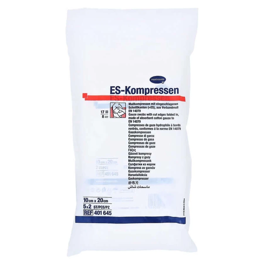 Es-comprese sterile 10x20 cm 8 fold 5X2 buc