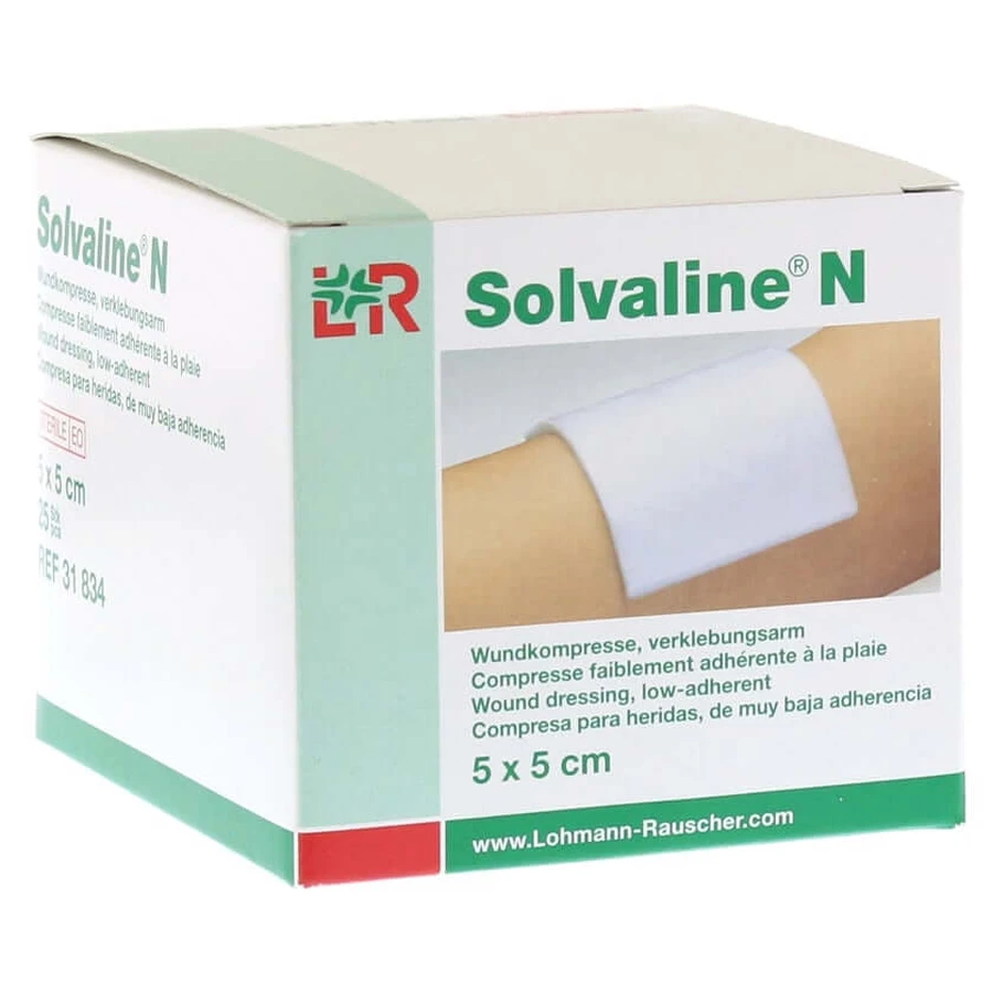 Solvaline N compresse 5x5 cm sterili 25 pz.