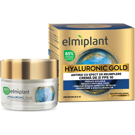 Hyaluron Goud Anti-Rimpel Opvullende Dagcrème SPF 10, 50 ml, Elmiplant