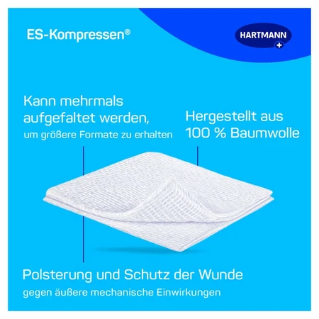 ES Compresses Sterile 10x10cm 8-ply 17-thread 5X2 pcs.