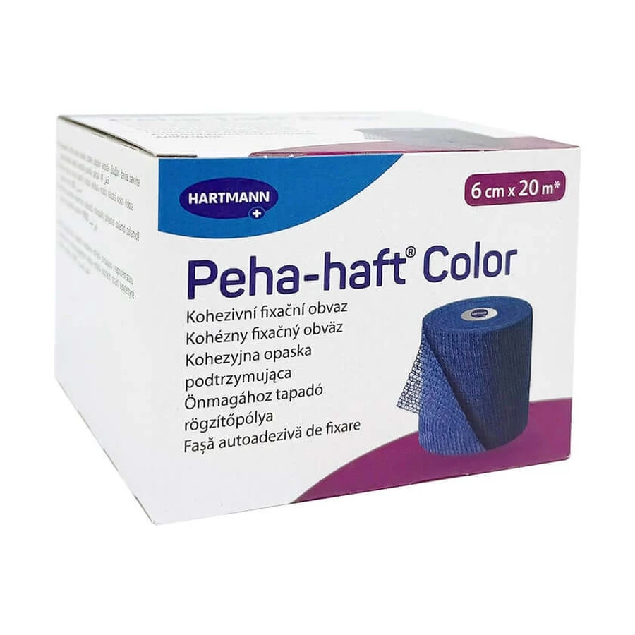 Peha-haft Bandă de fixare color fără latex 6 Cmx20 M Albastru 1 buc