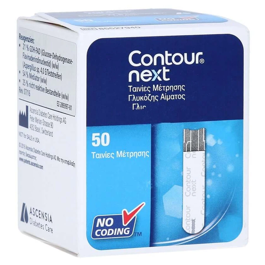 Bandelettes réactives Contour Next sensors 50 pcs