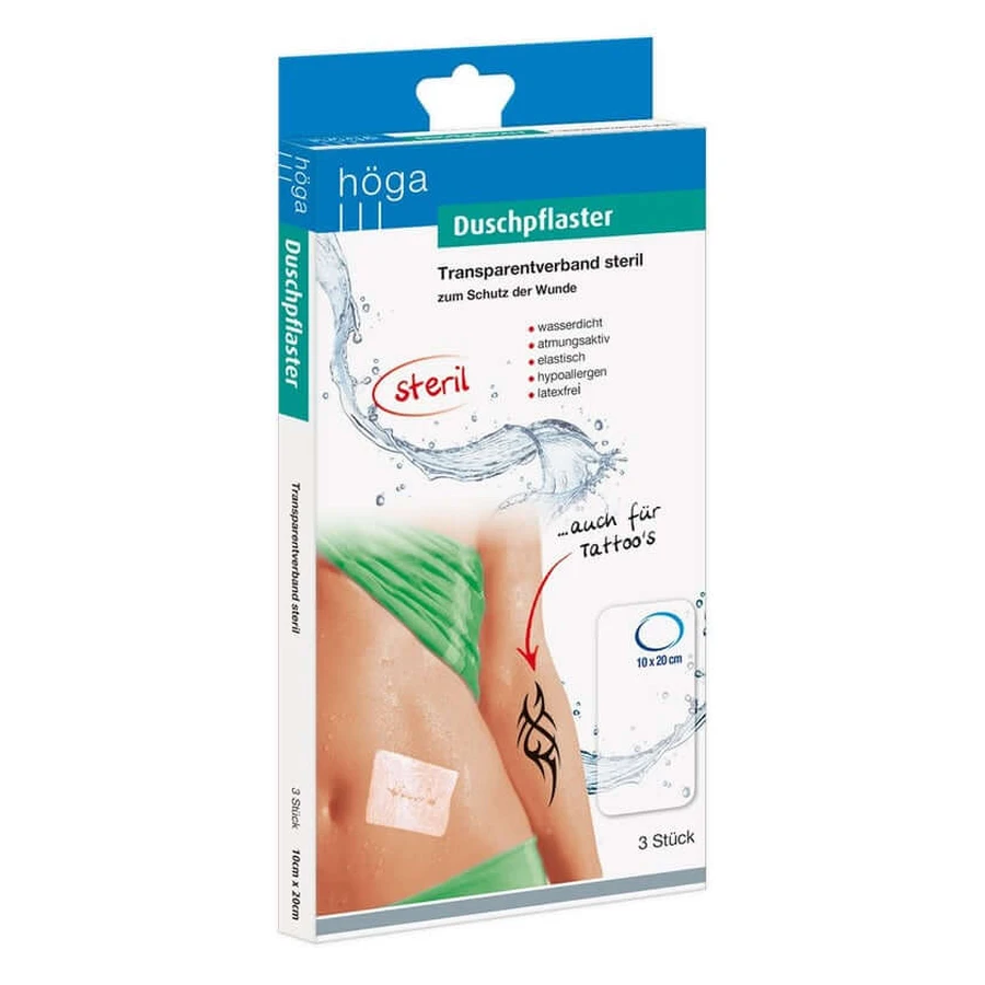Plasturi de duș 10x20 cm Transparent compozit 3 buc