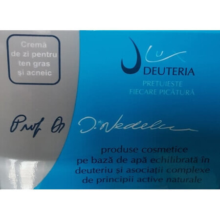 Crema de zi pentru ten gras si acneic, 50 ml, Deuteria Cosmetics