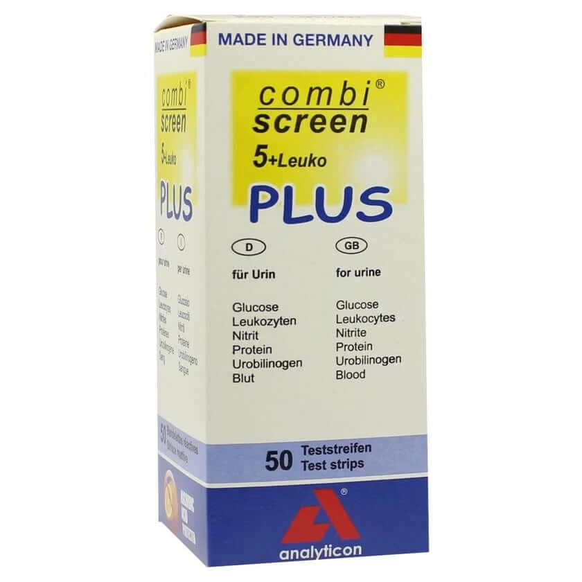 Combiscreen 5+leuko Plus teststrips 50 stuks