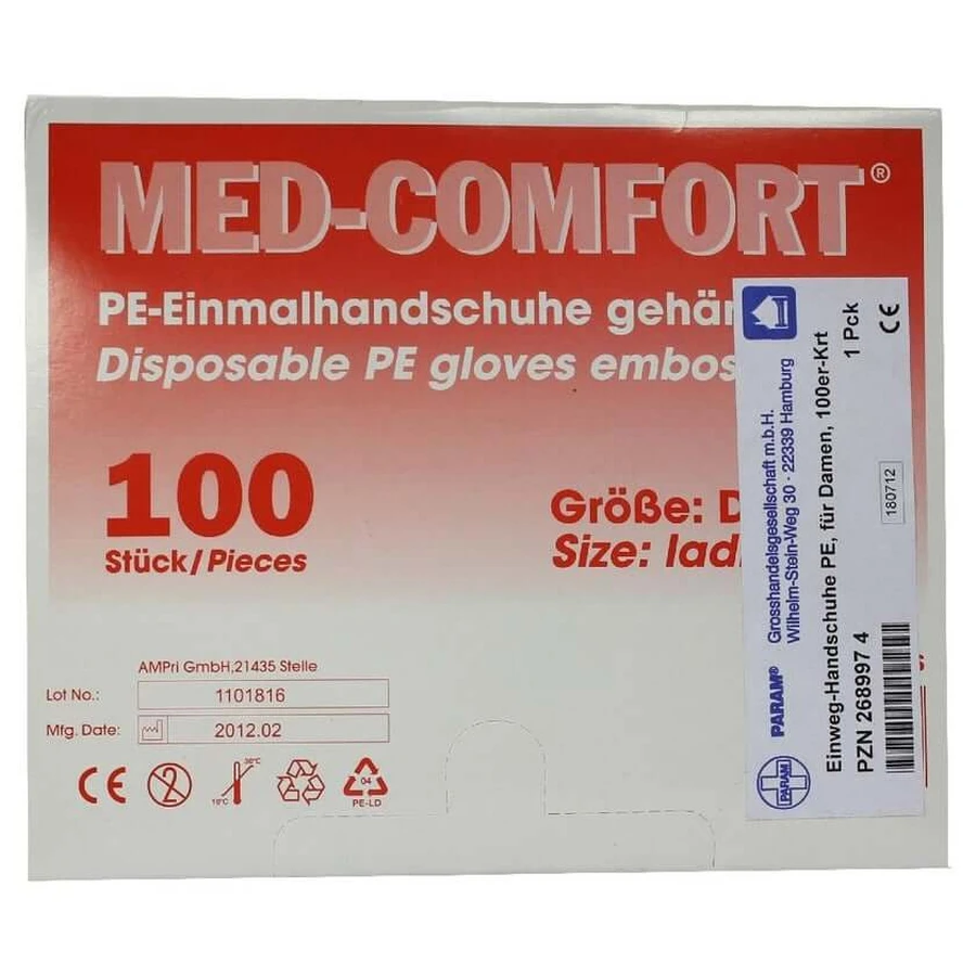 Handschuhe Einmal F.damen Karton 100 St